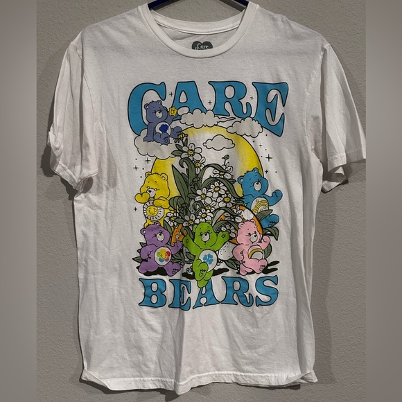 Care Bears Other - Men’s Care Bears White Graphic T-Shirt Size medium 100% Cotton Colorful Print